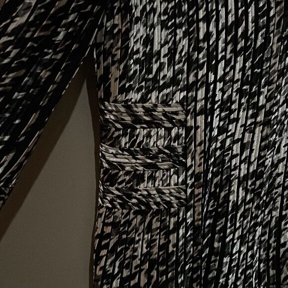 Chico’s Venetian Style Animal Print Zip Blazer Jacket Sz 1 - Picture 4 of 10